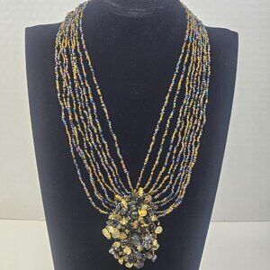 Multistrand Beaded Necklace Women Jewelry Layered Multicolor